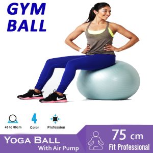 Gym Ball 75cm | Yoga Ball | Exercise Ball | Strauss Anti Burst Ball