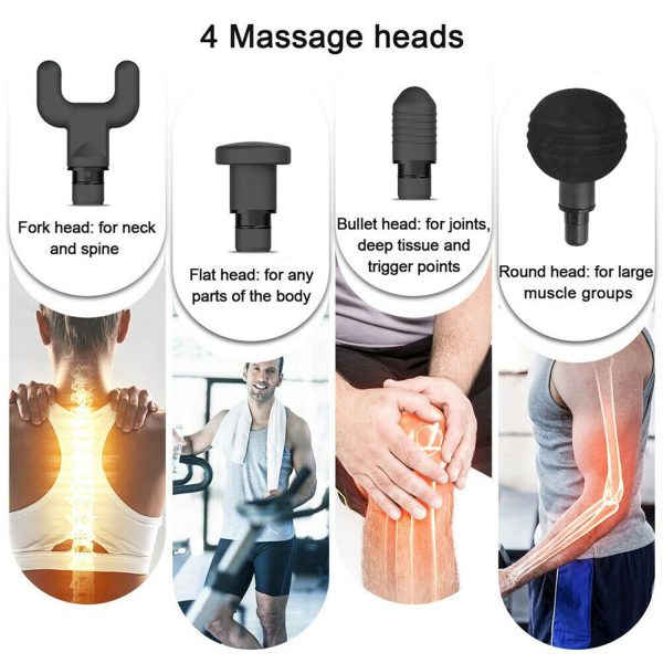 Gun Massager 4 Kinds of Massage Heads